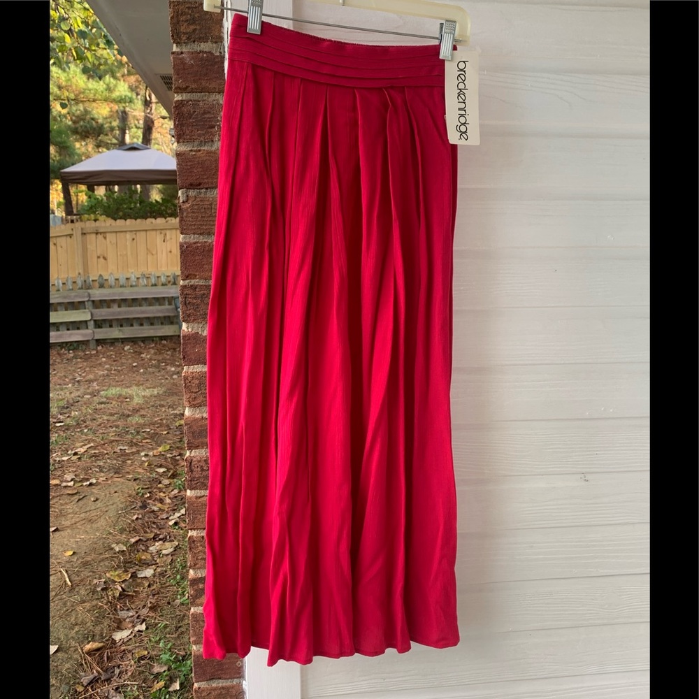 NWT vintage Breckinridge fuchsia pink pleated midi skirt size 4